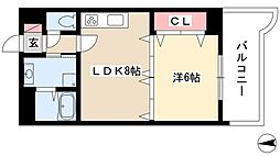 ミリオネア 1LDKの間取図画像