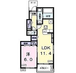 グランドソレーユ 1LDKの間取図画像