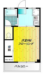 永山ビル 1Kの間取図画像