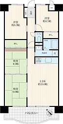 三井大曽根ハイツ 1303 4LDKの間取り