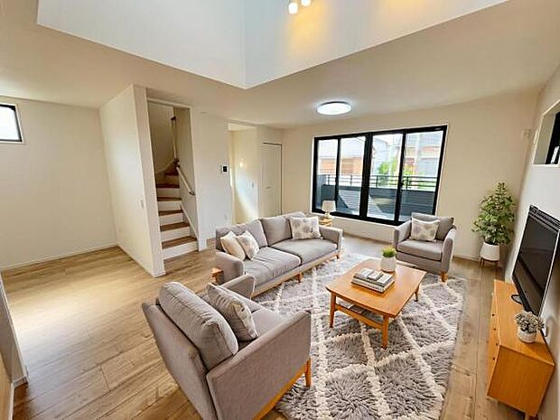 1号棟　内観写真 (本画像はCGで作成されており、実際に現地に家具は置かれておりません。) 