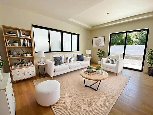 1号棟　内観写真 (本画像はCGで作成されており、実際に現地に家具は置かれておりません。) 