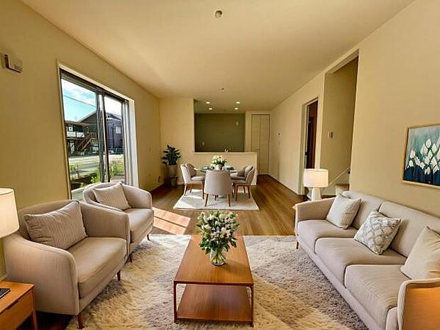 2号棟 内観写真 (本画像はCGで作成されており、実際に現地に家具は置かれておりません。)