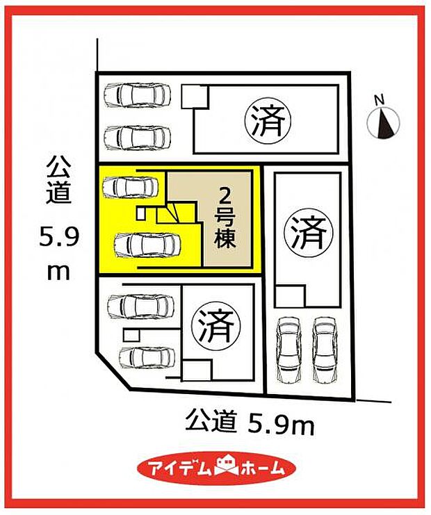 2号棟　配置図