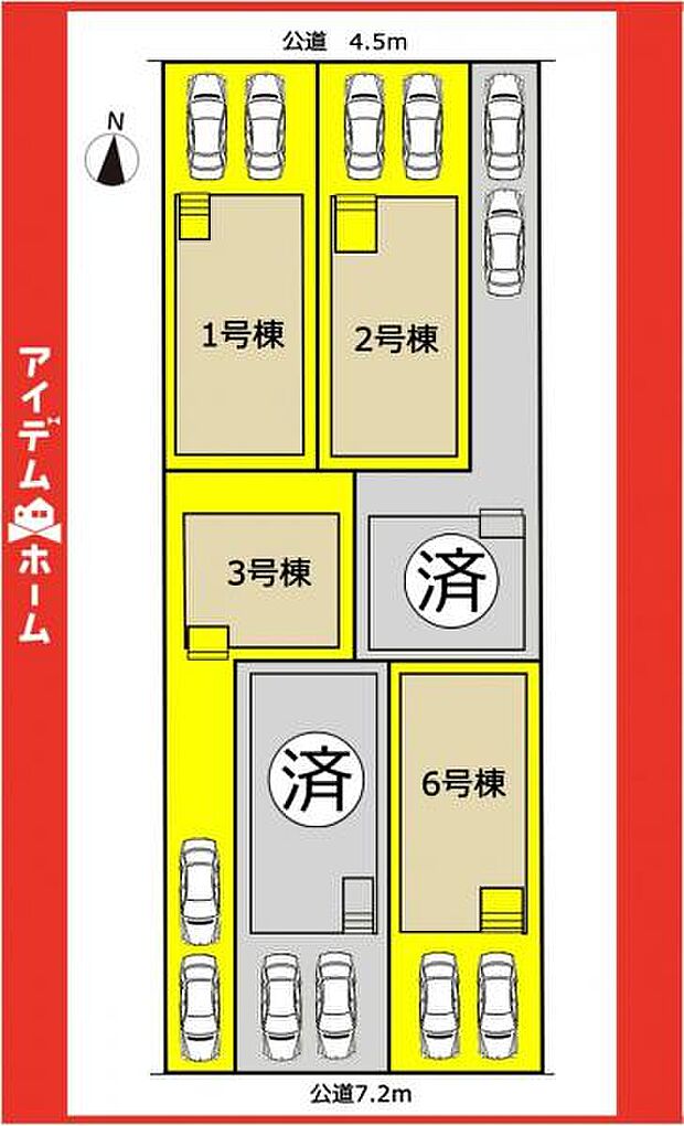 1号棟　配置図