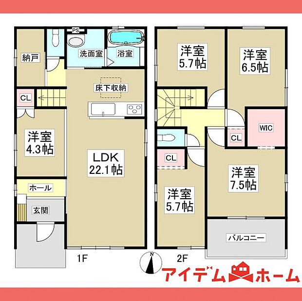 1号棟　間取図
