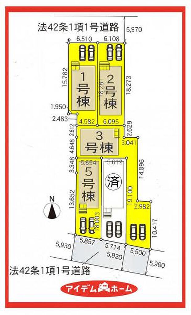 1号棟　配置図