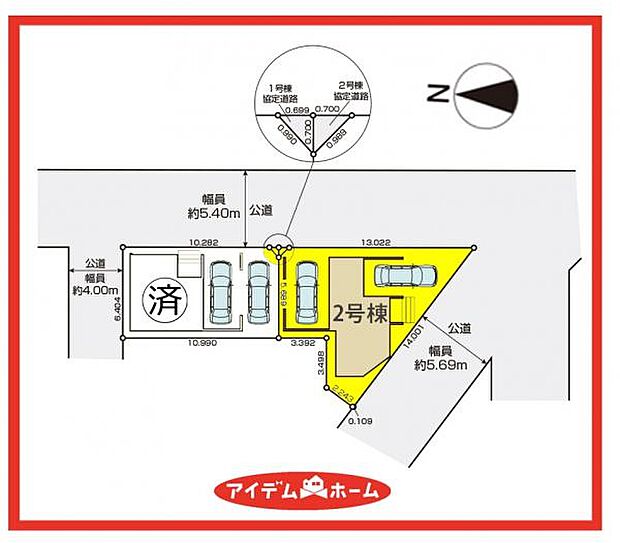 2号棟　配置図