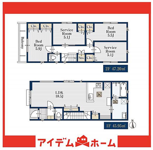 1号棟 間取図