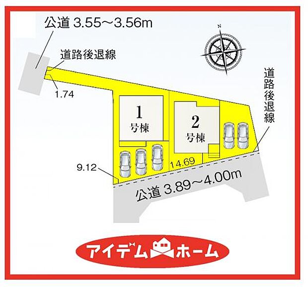 2号棟 配置図