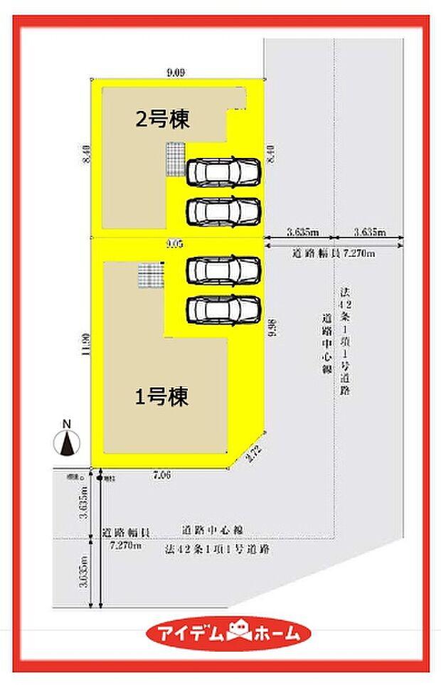 2号棟 配置図
