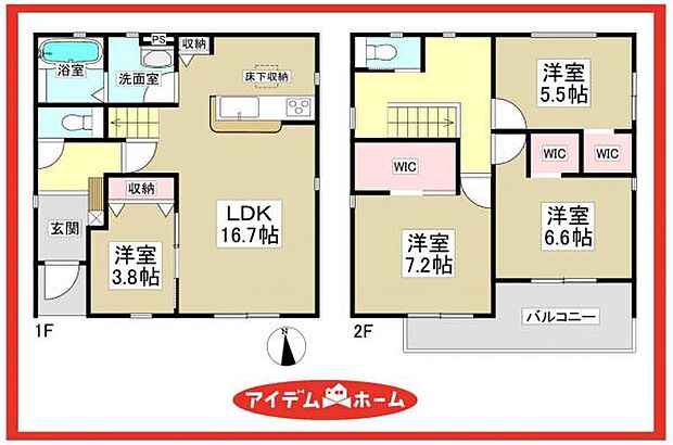2号棟　間取図