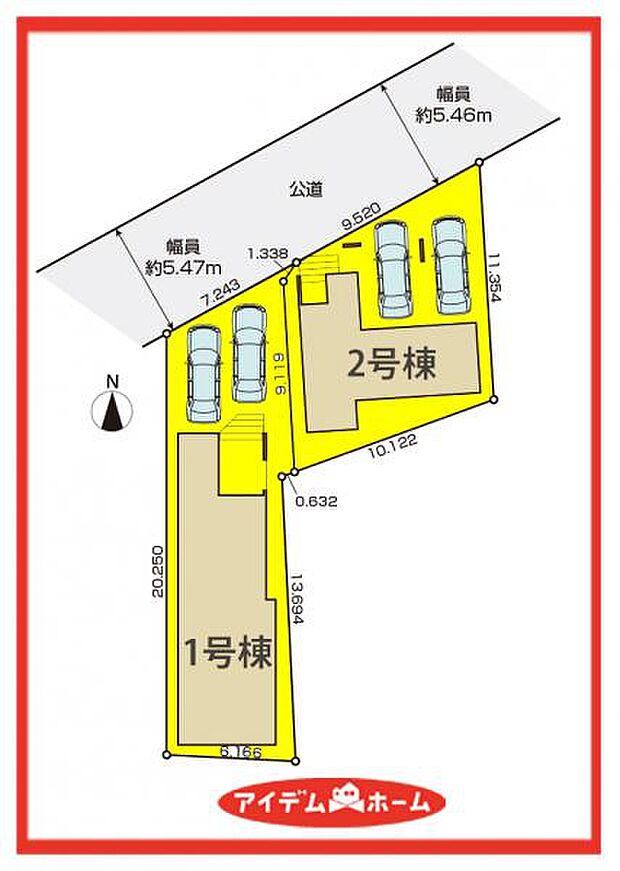 1号棟　配置図