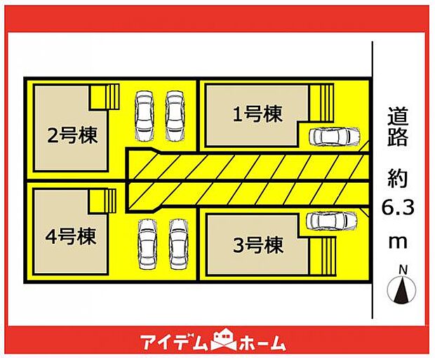 1号棟 配置図