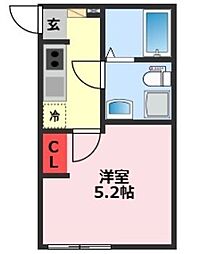 COZY　NOOK （コージーヌック） 1階1Kの間取り