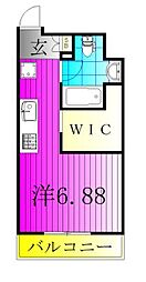 ART APARTMENT IN Ootaka-no-Mor 2階ワンルームの間取り