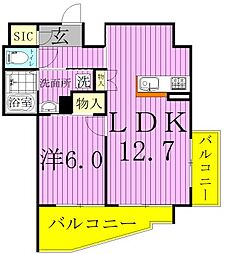 BrilliantViewCentralPark　〜ブリリア 13階1LDKの間取り