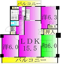 キャッスル北柏 3階/308