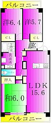 東初石パーク・ホームズ 3LDKの間取図画像