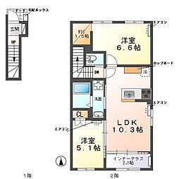 ウェストビレッヂI 2階