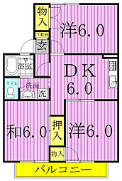 サンコレクト柏の葉A 3DKの間取図画像