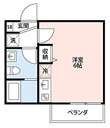 PreciousEarth逆井 ワンルームの間取図画像