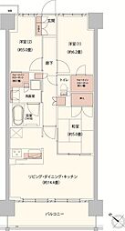 クレストフォルム柏サウスウイング 3LDKの間取図画像