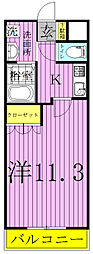 ミネルバA棟 1Kの間取図画像