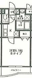 シャルム南流山弐番館 1Kの間取図画像