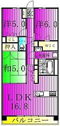 レーベン千葉ニュータウン中央ザプレミアム 3LDKの間取図画像
