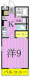 ルーチェ 1Kの間取図画像