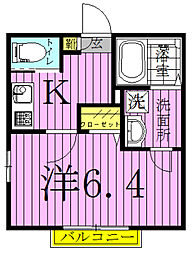 M.Armani 1Kの間取図画像