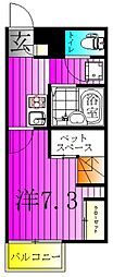 レスポアール 1Kの間取図画像