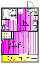 NKハウス 1Kの間取図画像