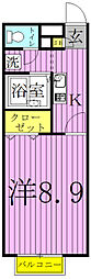 アムールKMU梅郷 1Kの間取図画像
