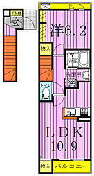 ラフィネ 1LDKの間取図画像