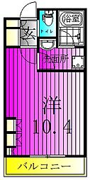 パークアクシス柏の葉 ワンルームの間取図画像