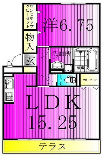 ディアコート（緑台） 205｜千葉県柏市緑台(賃貸アパート1LDK・2階・52.27㎡)の写真 その2