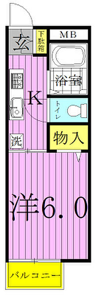 ヴェリガンドゥ 209｜千葉県柏市豊四季(賃貸アパート1K・2階・22.00㎡)の写真 その3