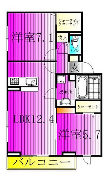 フォーリアA 103｜千葉県柏市正連寺(賃貸アパート2LDK・1階・58.37㎡)の写真 その2
