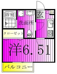 MQuarto柏II 1階1Kの間取り
