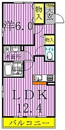 FOREST WIND 1階1LDKの間取り