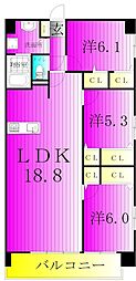 ホビアル・フェンテ 3LDKの間取図画像