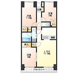 間取図画像 3LDK