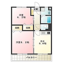 ユーミークアトロ 2DKの間取図画像