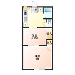 リベラコート 2Kの間取図画像