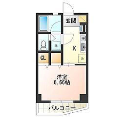 メゾンタカキュー ワンルームの間取図画像