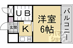 マルカクカウンタックハイツ 1Kの間取図画像