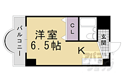 長岡プラザ 3階1Kの間取り
