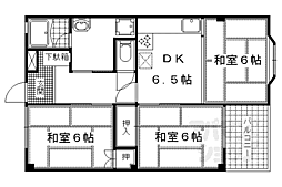クロカワビル 3Kの間取図画像